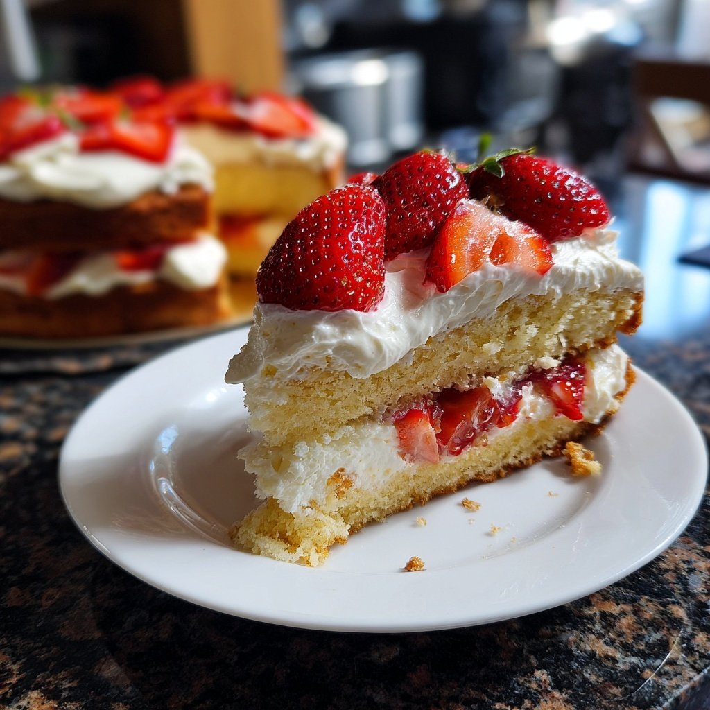 Saftiger Erdbeerkuchen Mit Vanillecreme