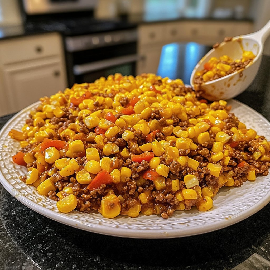 Hackfleisch Mais Pfanne