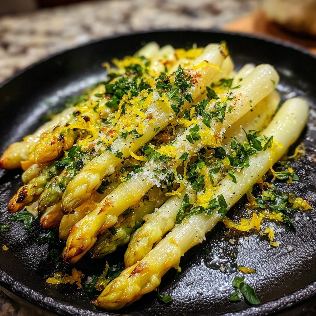 Grüner Spargel Mit Zitronenbutter