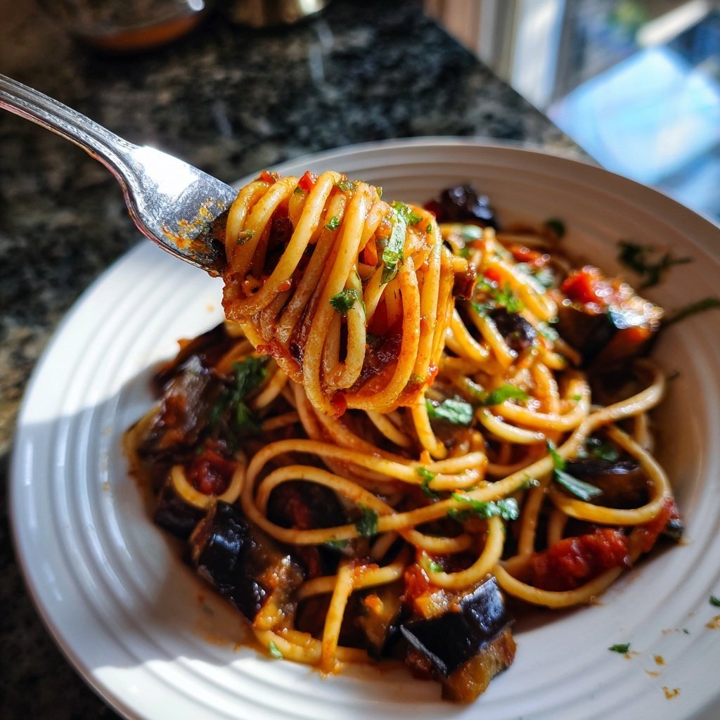 Internationale Küche Italienische Pasta alla Norma