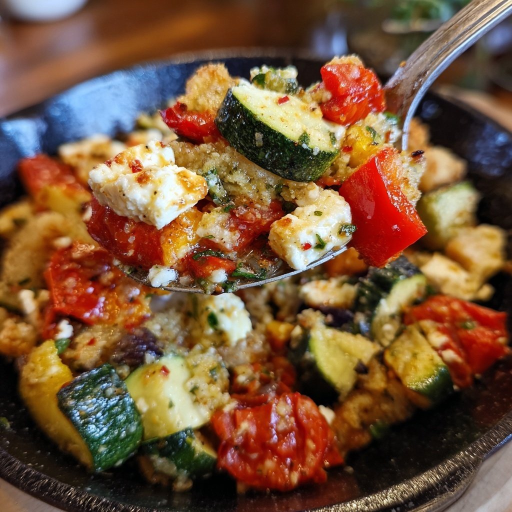Gesund & Leicht Mediterrane Gemüsepfanne mit Feta