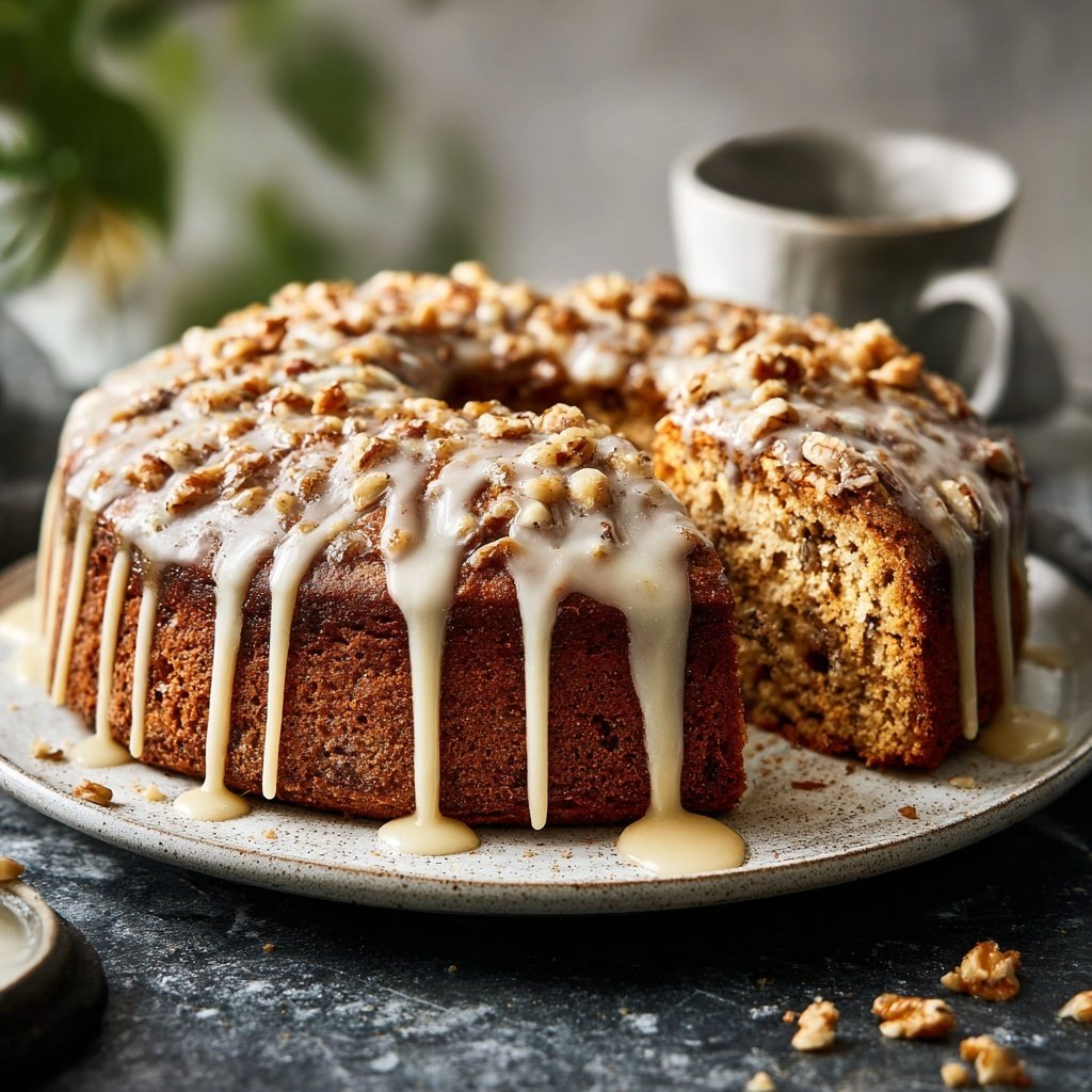 Karottenkuchen Mit Nuss Topping