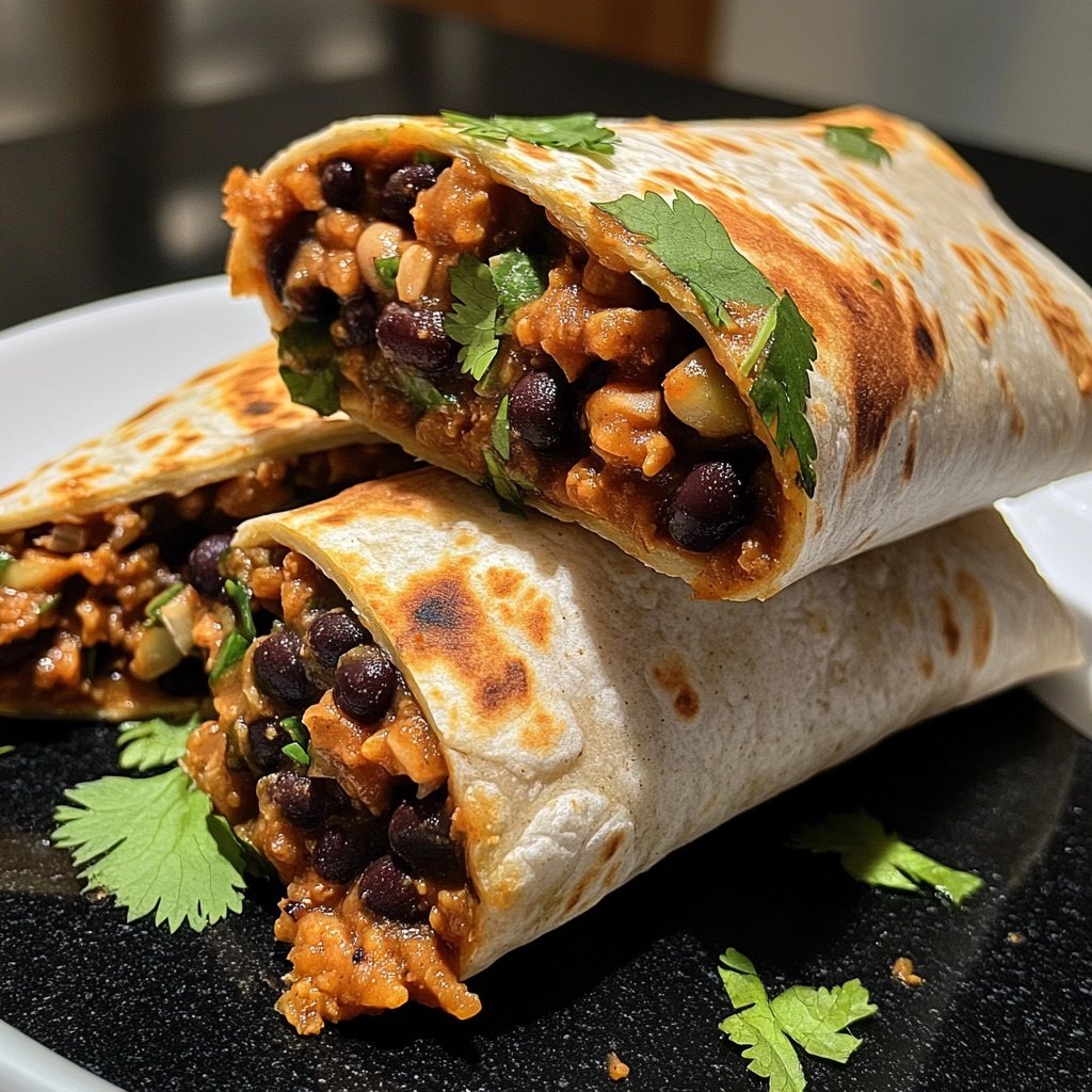 Wraps mit Bohnenfüllung