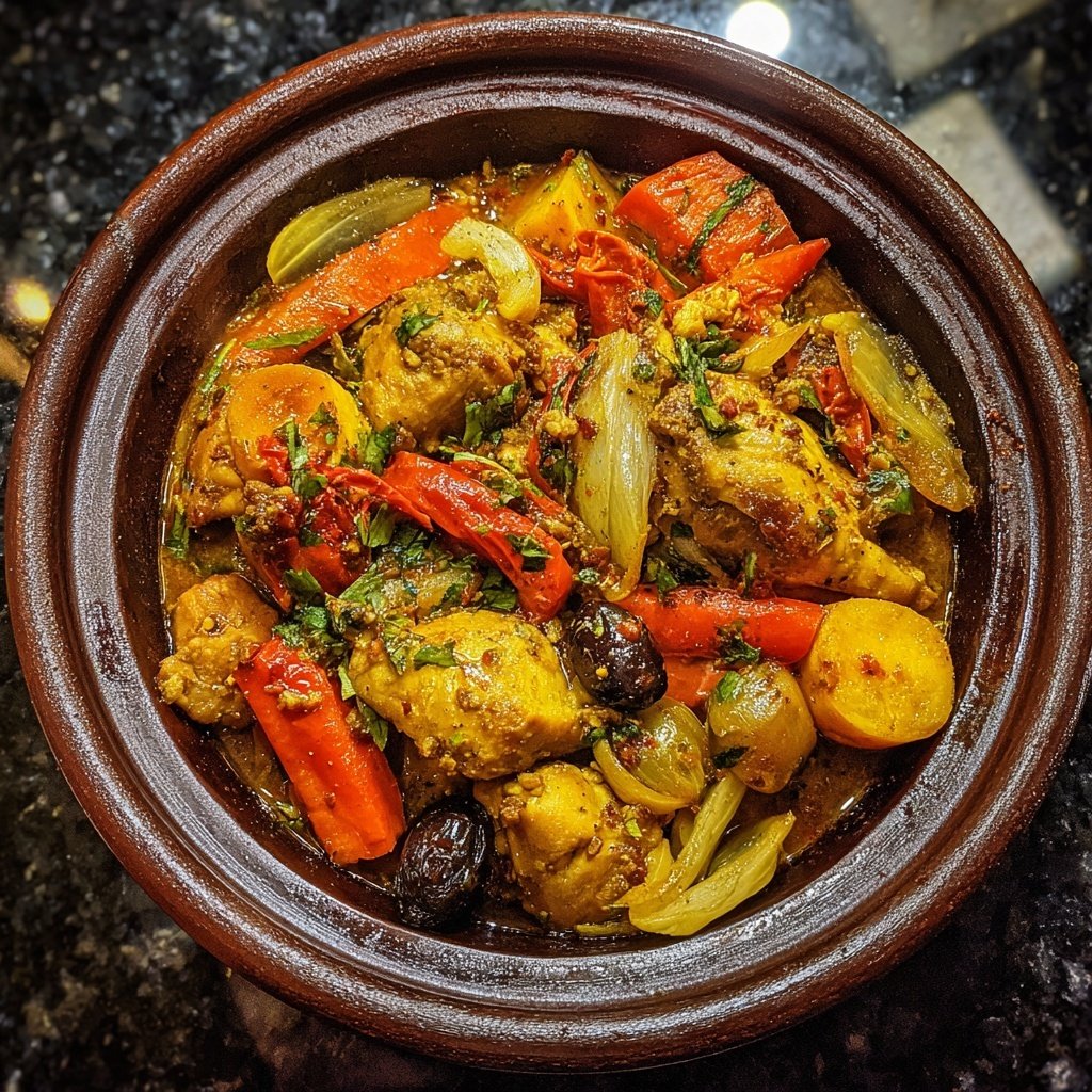 Internationale Küche Marokkanisches Hähnchen-Tagine