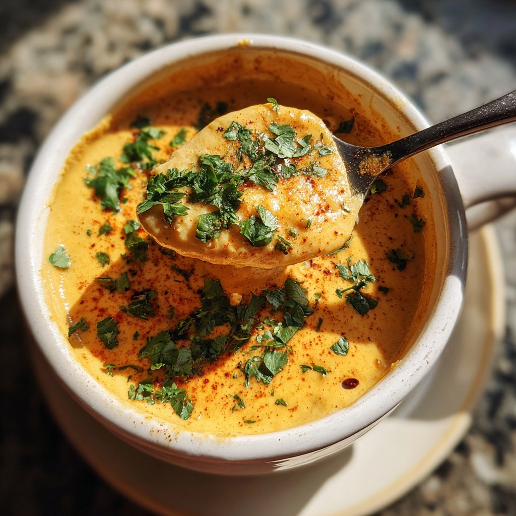 Cremige Blumenkohlsuppe mit Curry