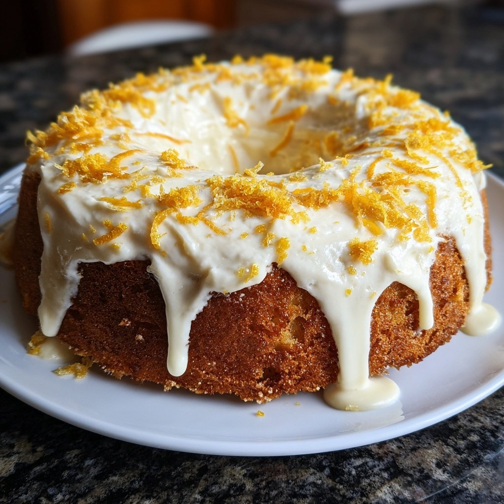 Zitronenkuchen mit Frischkäsecreme