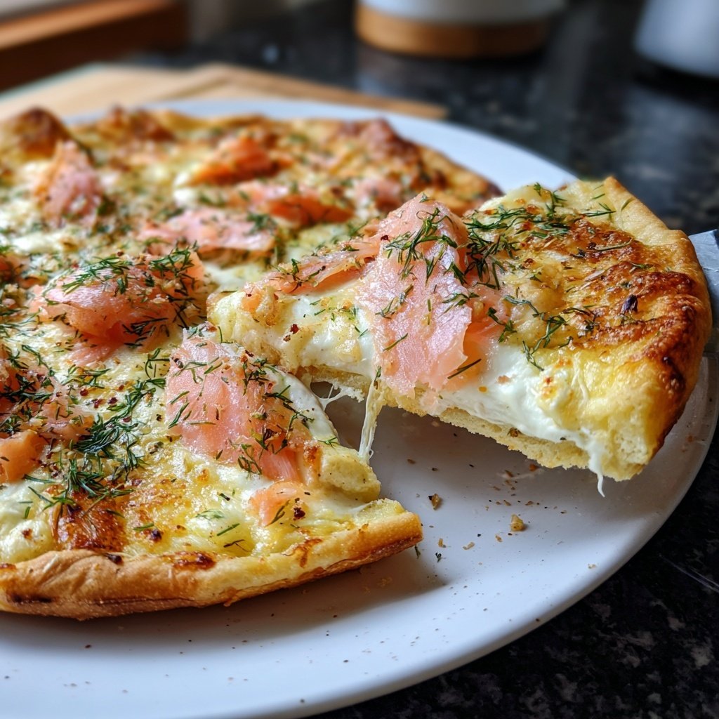 Flammkuchen mit Räucherlachs